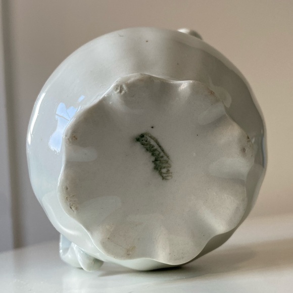 Antique Florence Ironstone White Ceramic Pitcher or Creamer - Picture 2 of 12